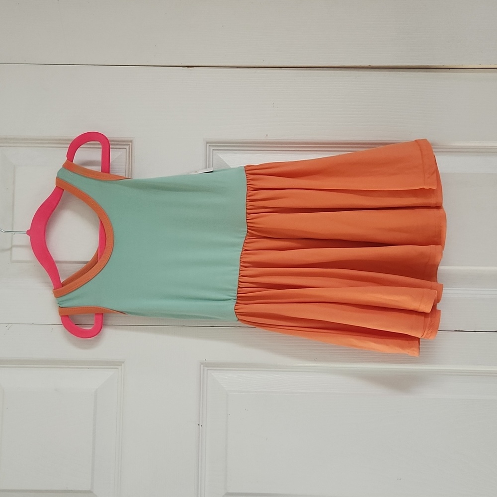 NWT Dot Dot Smile Mint Green and orange Twirl Dress